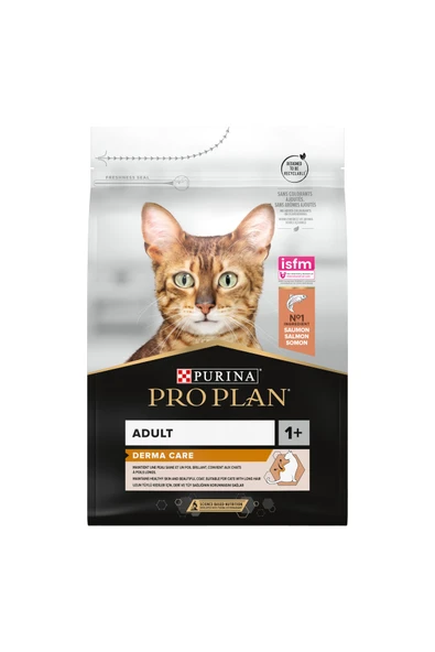 Pro Plan Derma Plus 3 kg (Elegant Adult) Tüy Yumağı Kontrolü Somonlu Kedi Maması ürün görseli 1
