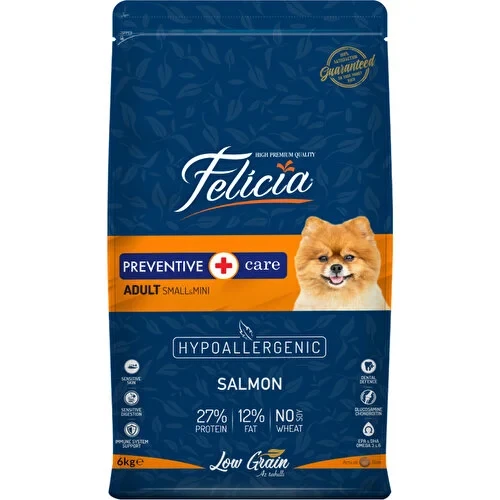 Felicia HypoAllergenic Somonlu Küçük Irk Düşük Tahıllı Yetişkin Köpek Maması 6kg ürün görseli 1