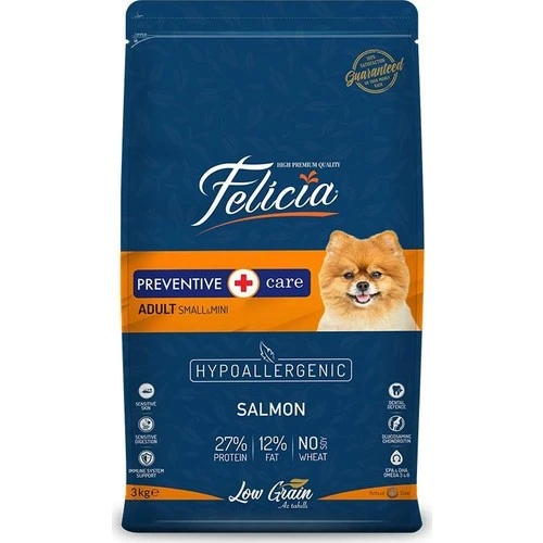 Felicia HypoAllergenic Somonlu Küçük Irk Düşük Tahıllı Yetişkin Köpek Maması 3kg ürün görseli 1
