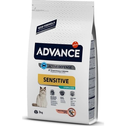 Advance Sensitive Somonlu Kısırlaştırılmış Kedi Maması 3kg ürün görseli 1