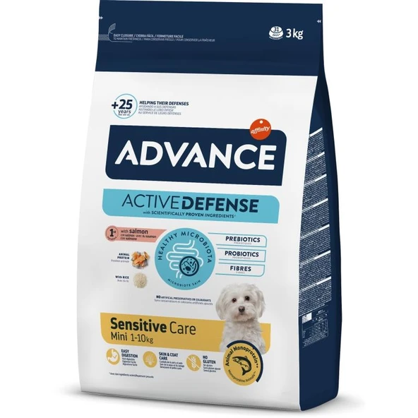 Advance Somonlu ve Pirinçli Hassas Küçük Irk Yetişkin Köpek Maması 3kg ürün görseli 1