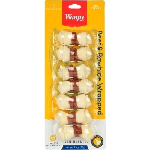 Wanpy Biftek Sargılı Çiğneme Kemiği 90gr (7'li) ürün görseli 1