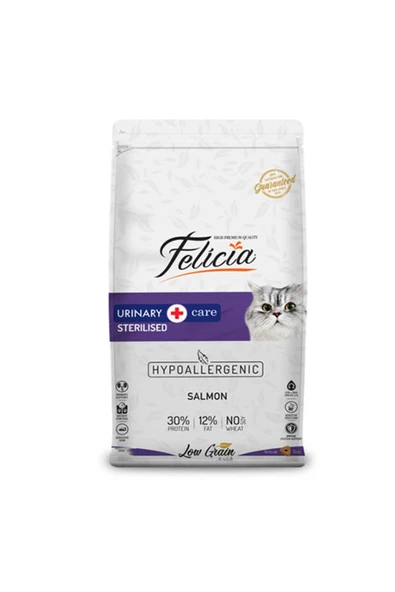 Felicia Hypo-Allergenic Üriner Sağlığı İçin Somonlu Düşük Tahıllı Kısırlaştırılmış Kedi Maması 2kg ürün görseli 1