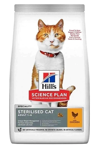 Hill's SCIENCE PLAN Tavuklu Kısırlaştırılmış Kedi Maması 3kg ürün görseli 1