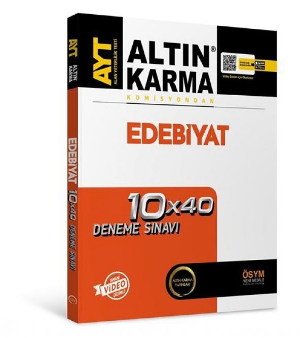 AYT Türk Dili ve Edebiyat Sosyal Bilimler 1 10 x 40 Deneme Altın Karma ürün görseli 1