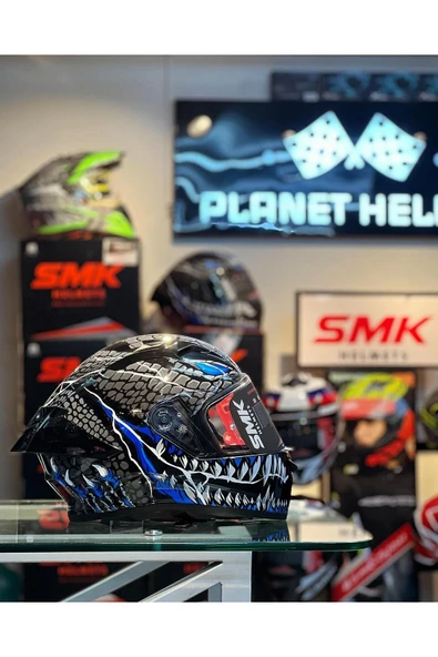 SMK Stellar Taotei (ECE-22.06) Mavi Kapalı Kask - Resim 3