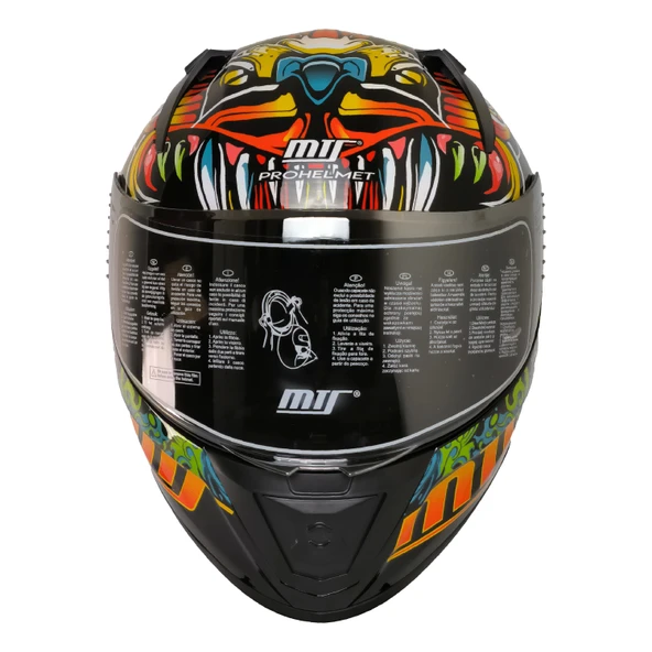 MTS M-201 SNAKE FULL FACE KASK SHINY AZURE ürün görseli 1