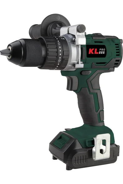 Klpro Kldm18b-20 18volt/2.0ah Li/ıon Çift Akülü Kömürsüz Profesyonel Darbeli Matkap ürün görseli 1