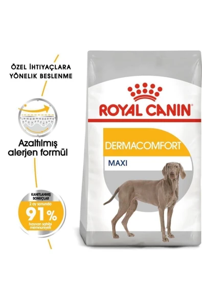 Royal Canin Maxi Dermacomfort Yetişkin Köpek Maması 12 Kg ürün görseli 1