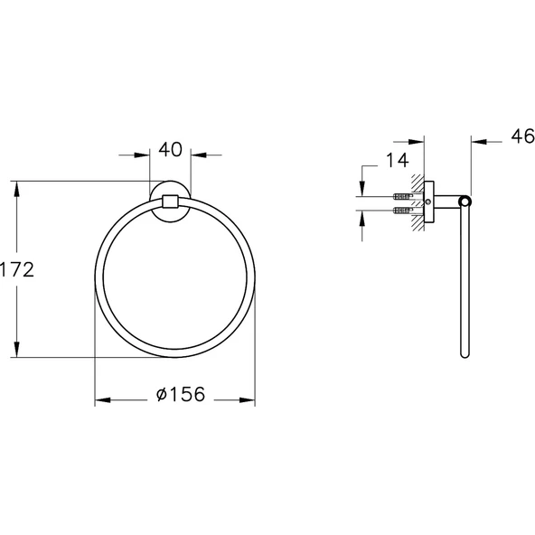 VitrA Base Halka Havluluk A44101 - Resim 3