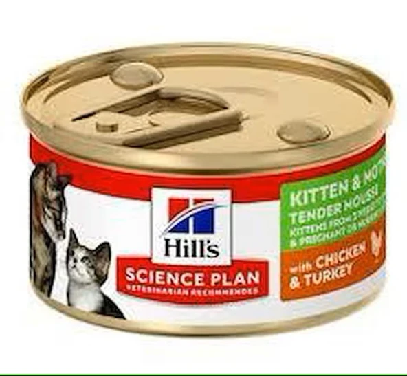 Hill's SCIENCE PLAN Kitten&Mother Mousse Tavuklu ve Hindili Yumuşak Püre Yavru Kedi Konservesi 85gr ürün görseli 1