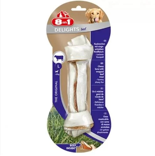 8IN1 Delights Bone Köpek Ödül Kemiği Sığır Etli L 85gr ürün görseli 1