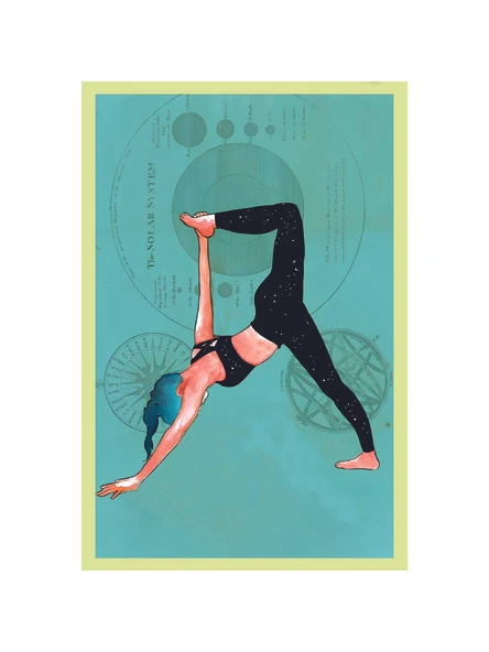 Hareket ve Denge  Yoga & Spor Konseptli Dekoratif Tasarım Hediye Not Kartlar  10x15 cm ürün görseli 1