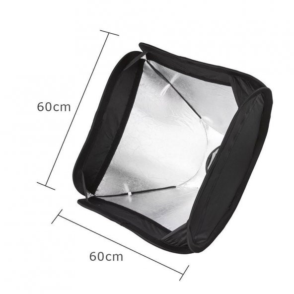 Tepeflaşı için Softbox (Difüzer) 60x60cm - Resim 6