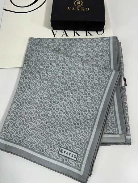 Vakko 90x90 Twill İpek Eşarp - 05470 - Resim 3