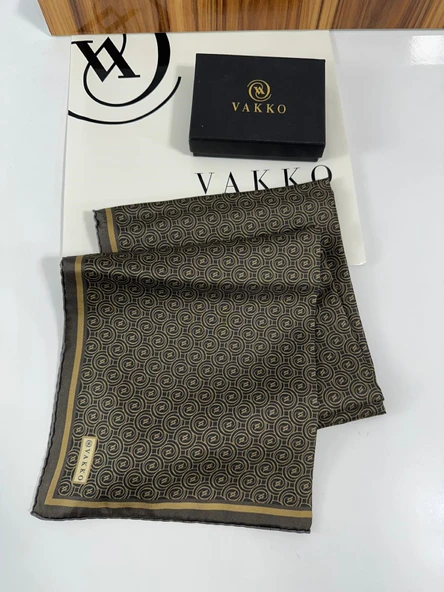 Vakko 90x90 Twill İpek Eşarp - 05470 - Resim 4