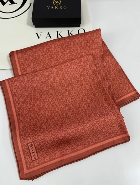 Vakko 90x90 Twill İpek Eşarp - 05470 - Resim 5