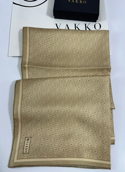 Vakko 90x90 Twill İpek Eşarp - 05470 - Resim 8