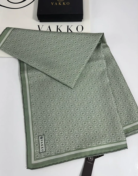 Vakko 90x90 Twill İpek Eşarp - 05470 - Resim 7