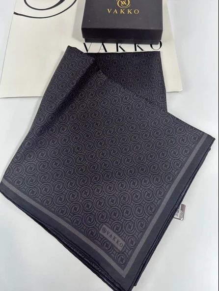 Vakko 90x90 Twill İpek Eşarp - 05470 - Resim 9