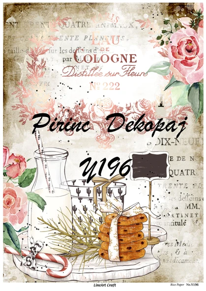 LineArt Pirinç Dekopaj Kağıdı Y196 ürün görseli 1