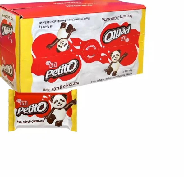 Eti Petito Ayıcık Çikolata 48 x 8 G ürün görseli 1