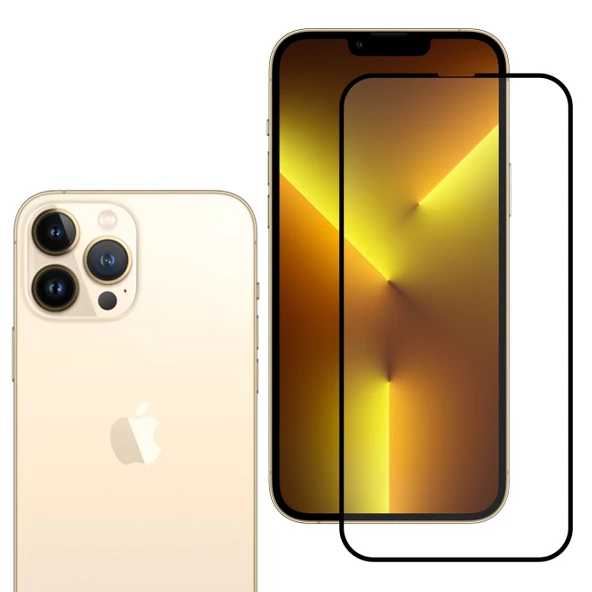 Bufalo iPhone 13 Pro Max Ekran Koruyucu 5D Temperli Cam Siyah ürün görseli 1
