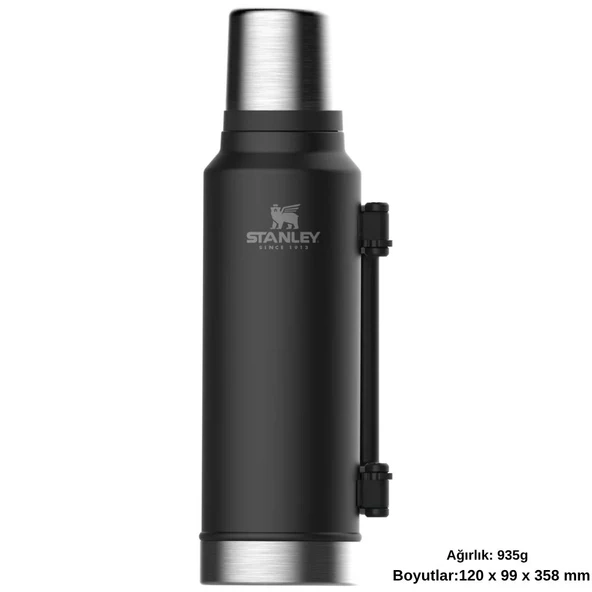 Stanley Legendary Classic Termos 1,4L Matte Black Matara - Resim 3