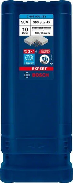 EXPERT SDS Plus-7X K-Delici Ucu 10*165 mm 50'li ürün görseli 1