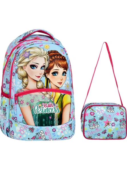 Little Princess Mavi İlkokul Sırt Çantası + Beslenme Çantası (2312) ürün görseli 1