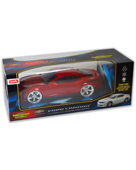 Ctoys 1:14 Ölçekli Chevrolet Copo Camaro Işıklı Uzaktan Kumandalı Araba Kırmızı 1402B ürün görseli 1