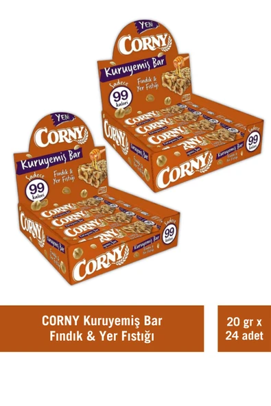 Corny Kuruyemiş Bar Fındık Yer Fıstığı 20 gr x 24 Adet ürün görseli 1