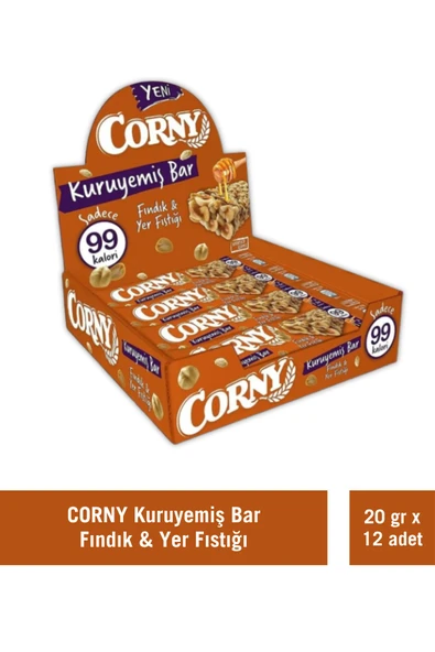 Corny Kuruyemiş Bar Fındık Yer Fıstığı 20 gr x 12 Adet ürün görseli 1