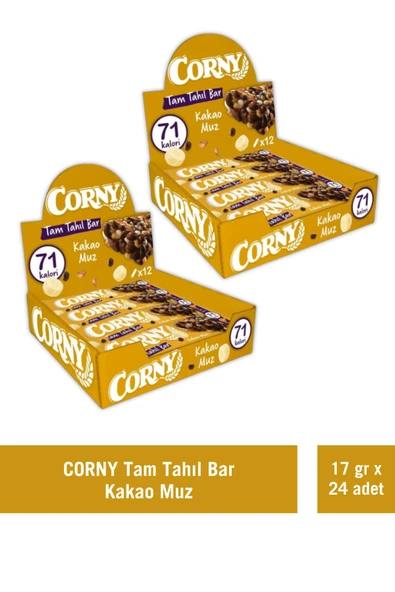 Corny Tam Tahıllı Bar Kakao Muz 17 gr x 24 Adet ürün görseli 1