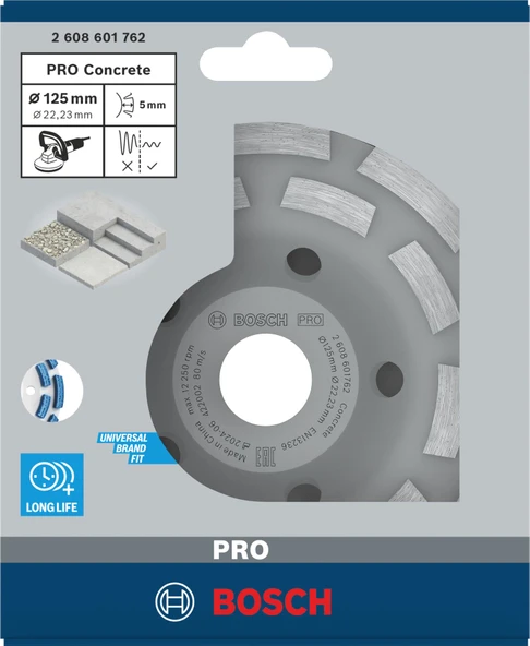 Bosch Çanak Disk EF Beton Uzun Ömürlü 125mm (Aqu) ürün görseli 1