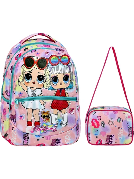 California Girls Pembe İlkokul Sırt Çantası + Beslenme Çantası (2318) ürün görseli 1