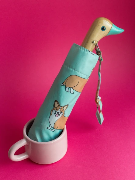 Original Duckhead Duck Kompakt Şemsiye Corgi Mint Compact - Resim 6
