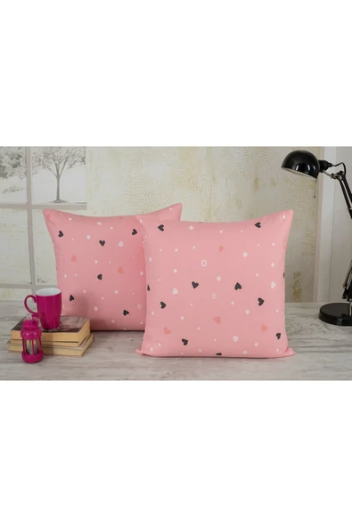 LaLiva Çocuk Yastık Kılıfı - 50x70 cm ölçülerinde- 2 adet -Pembe ürün görseli 1