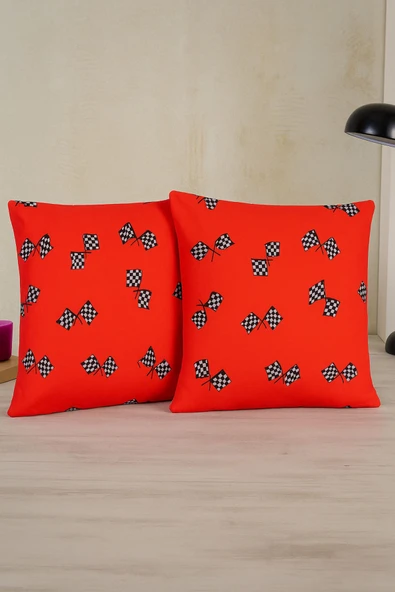 LaLiva Çocuk Yastık Kılıfı - 50x70 cm ölçülerinde- 2 adet -Kırmızı ürün görseli 1