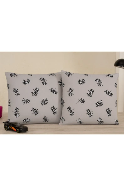 LaLiva Çocuk Yastık Kılıfı - 50x70 cm ölçülerinde- 2 adet -Gri ürün görseli 1
