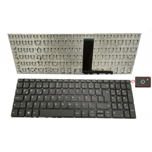Nion Lenovo ideapad 320C-15IKB uyumlu Notebook Klavye (Kül Rengi TR) ürün görseli 1