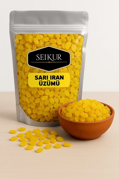 SELKUR  Kuru Üzüm 200gr (SARI IRAN ÜZÜMÜ-ÇEKİRDEKSİZ) ürün görseli 1