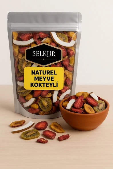 SELKUR  (KARIŞIK KURU MEYVE) Natural Meyve Kokteyl 200 gr (SIFIR ŞEKER-ZERO SUGAR) ürün görseli 1