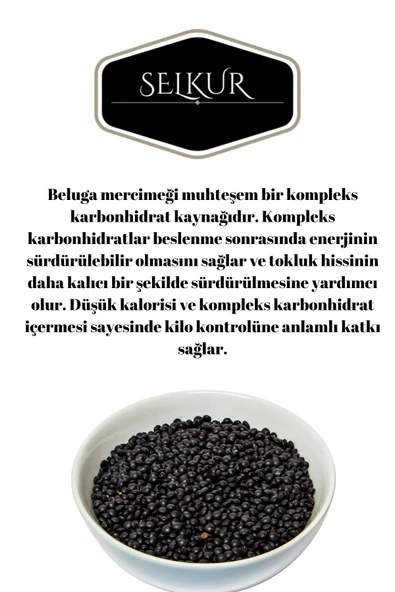 SELKUR  Beluga Mercimek 1KG - Resim 2