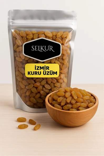 SELKUR  Kuru Üzüm 1kg (İZMİR KURU ÜZÜM-ÇEKİRDEKSİZ) ürün görseli 1
