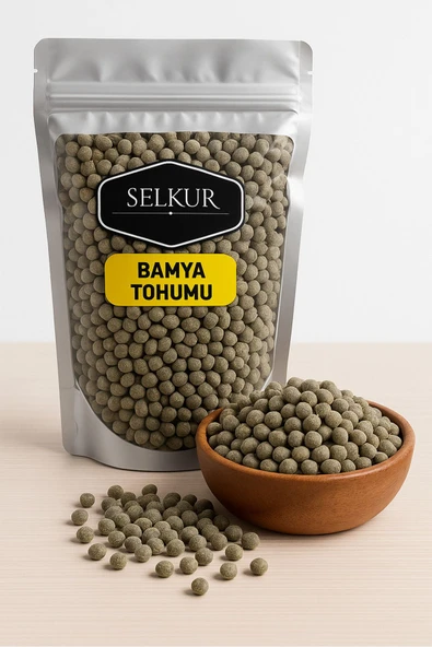 SELKUR  Bamya Tohumu 100gr (YENİLEBİLİR,İLAÇSIZ) ürün görseli 1