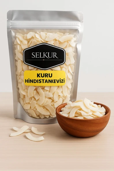 SELKUR  Hindistan Cevizi Kurusu 500gr 1.kalite (DİLİMLENMİŞ) ürün görseli 1