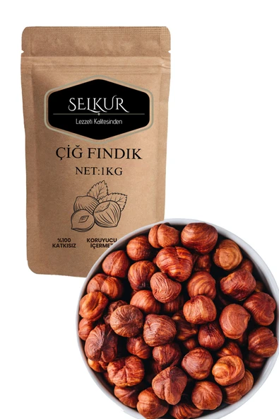 SELKUR  Çiğ Fındık 1kg Doypack Ambalaj Iri Tane ürün görseli 1