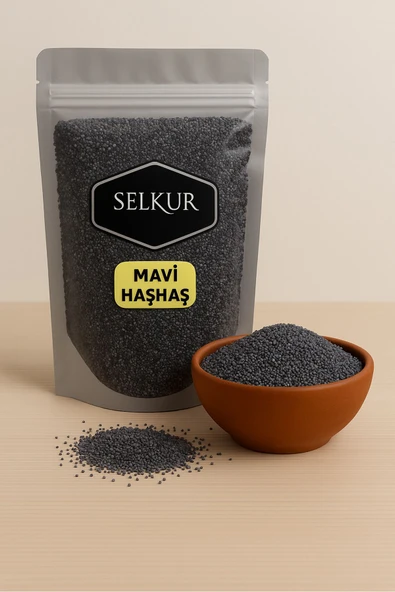 SELKUR  Haşhaş Mavi, Haşhaş Tohumu 200gr ürün görseli 1
