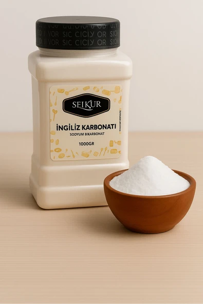 SELKUR  İngiliz Karbonatı 1kg(İÇİLEBİLİR-YENİLEBİLİR)-(KAVANOZDA) ürün görseli 1